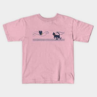 Black Cat 'Whim' And Flyingfox 'Batty' Kids T-Shirt